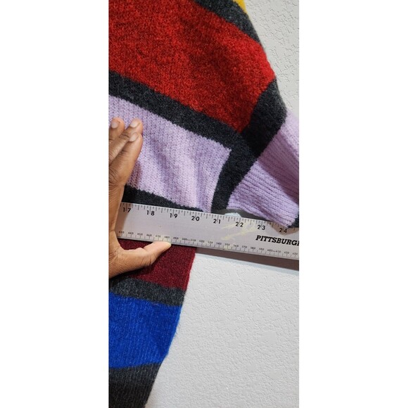 EXPRESS STRIPED COLOR MOCK NECK SWEATER SIZE XS - Picture 9 of 10